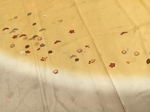 平和屋着物●訪問着　友禅　松竹梅　暈し染め　金彩　正絹　逸品　AABG3419ph 平和屋着物○訪問着 松 梅 暈し染め 金彩 正絹 逸品 AABH0719fy