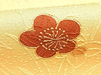 平和屋着物●訪問着　松　梅　暈し染め　金彩　正絹　逸品　AABH0719fy