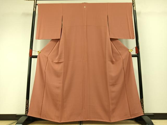 平和屋着物●上質な色無地　東雲色　正絹　逸品　未使用　AABH0723fy