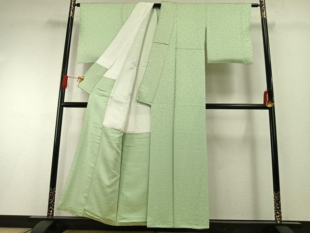 平和屋着物●上質な色無地　草花地紋　夏虫色　正絹　逸品　AABH0725fy