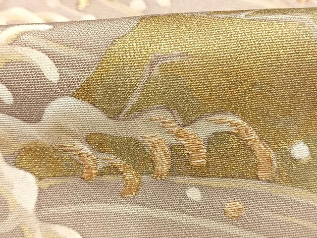 平和屋着物●豪華色留袖　友禅　立波文　暈し染め　金糸　金彩　正絹　逸品　AABH0726fy