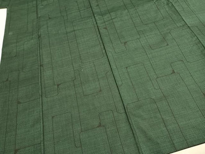 平和屋着物●本場大島紬　一元絣　幾何学文様　正絹　逸品　AABH0727fy