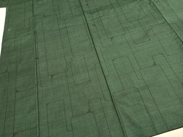平和屋着物●本場大島紬　一元絣　幾何学文様　正絹　逸品　AABH0727fy