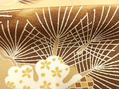 平和屋着物●本加賀友禅友禅作家　金丸修一　訪問着　枝松宝尽くし文様　暈し染め　正絹　逸品　未使用　AABH0729fy