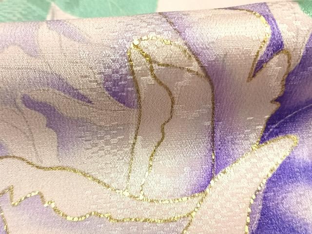 平和屋着物●上質な小紋　草花文　暈し染め　金彩　正絹　逸品　AABH0732fy 平和屋着物○上質な小紋 草花文 暈し染め 金彩 正絹 逸品 AABH0732fy