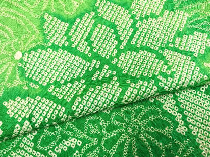 平和屋着物●豪華振袖　総絞り　草花文　暈し染め　正絹　逸品　AABH0736fy