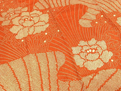 平和屋着物●豪華振袖　総絞り　舞花文　正絹　逸品　AABH0737fy