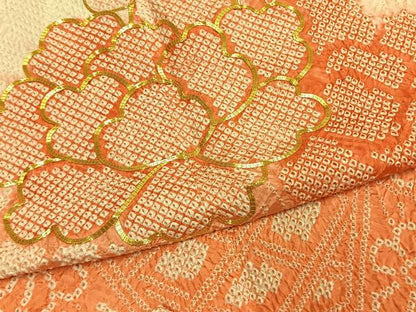 平和屋着物●豪華振袖　総駒刺繍　草花文　暈し染め　やまと誂製　正絹　逸品　AABH0740fy