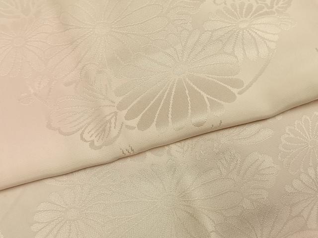 平和屋着物●振袖用長襦袢　袷　草花地紋　正絹　逸品　AABH0742fy