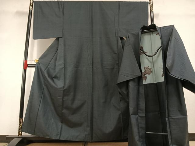 平和屋着物●男性　本場大島紬　アンサンブル　100亀甲　総詰め　キングサイズ　正絹　逸品　AABH0746fy