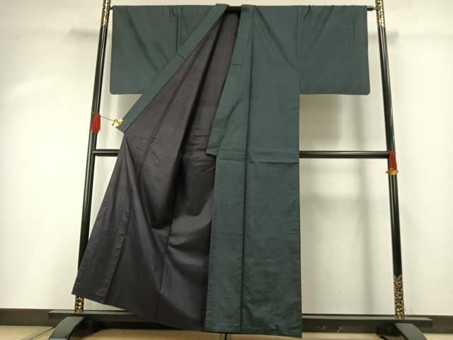 平和屋着物●男性　本場大島紬　アンサンブル　100亀甲　総詰め　キングサイズ　正絹　逸品　AABH0746fy