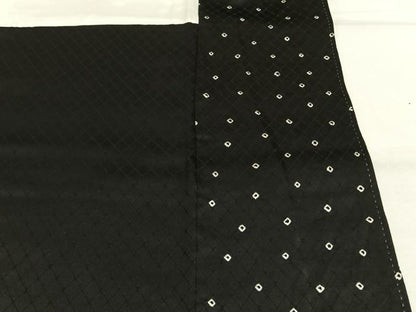 平和屋着物●訪問着　総絞り　草花文　暈し染め　黒地　正絹　逸品　AABH0750fy