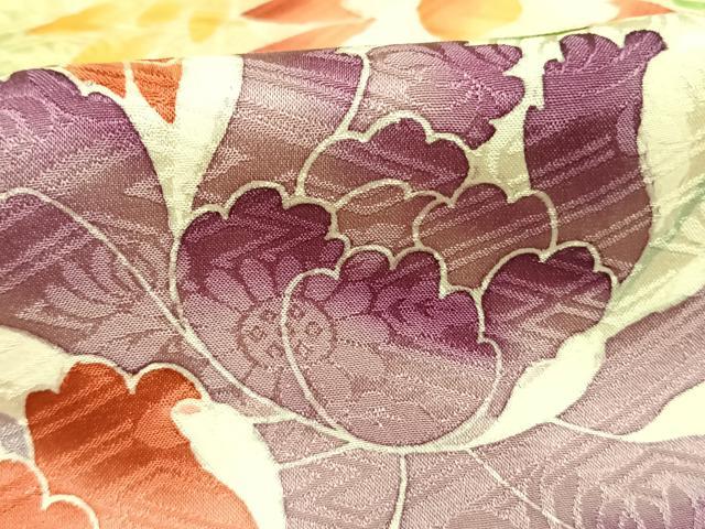 平和屋着物●豪華振袖　絞り　草花文　正絹　逸品　AABH0754fy