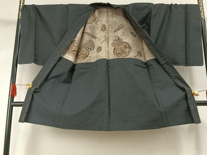 平和屋着物●男性　本場大島紬　アンサンブル　亀甲絣　キングサイズ　正絹　逸品　AABH0756fy