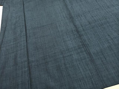 平和屋着物●男性　紬　アンサンブル　格子　キングサイズ　正絹　逸品　AABH0760fy