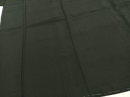 平和屋着物●男性　黒紋付・羽織セット　正絹　逸品　未使用　AABH0763fy