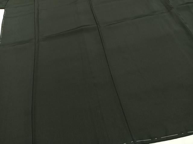 平和屋着物●男性　黒紋付・羽織セット　正絹　逸品　未使用　AABH0763fy