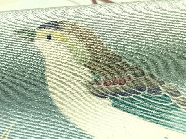 平和屋着物○訪問着 友禅 作家物 風景花鳥文 暈し染め 正絹