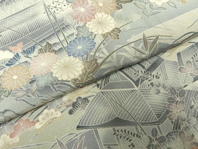 平和屋着物○訪問着 友禅 茶屋辻 暈し染め 正絹 逸品 AABH0777fy