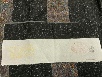 平和屋着物●訪問着　更紗花文　反端付き　ロング丈　正絹　逸品　AABH0778fy