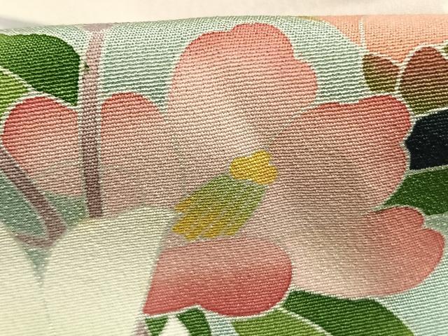 平和屋着物●訪問着　友禅　枝花文　暈し染め　正絹　逸品　AABH0788fy