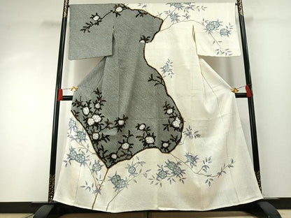 平和屋着物●訪問着　辻が花　絞り　金彩　三越扱い　正絹　逸品　AABH0792fy