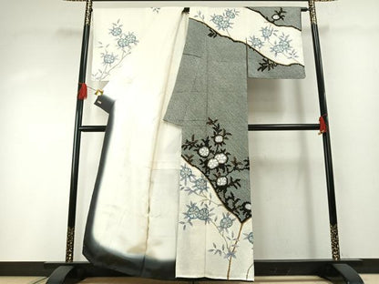 平和屋着物●訪問着　辻が花　絞り　金彩　三越扱い　正絹　逸品　AABH0792fy