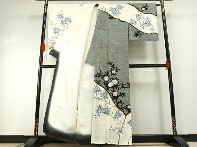 平和屋着物●訪問着　辻が花　絞り　金彩　三越扱い　正絹　逸品　AABH0792fy