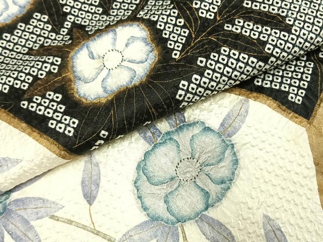 平和屋着物●訪問着　辻が花　絞り　金彩　三越扱い　正絹　逸品　AABH0792fy