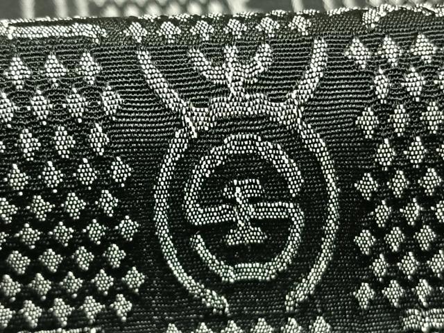 平和屋着物●西陣　お召　市松文様　反端付き　正絹　逸品　AABH0797fy