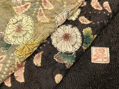 平和屋着物●伝統工芸士　寺谷昇　訪問着　辻が花　絞り　暈し染め　金通し地　正絹　逸品　未使用　AABH0801fy