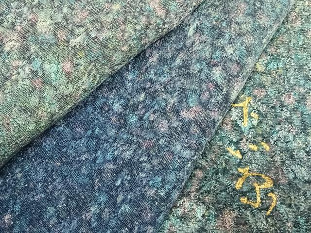平和屋着物●訪問着　作家物　霞文　暈し染め　銀通し地　正絹　逸品　AABH0803fy
