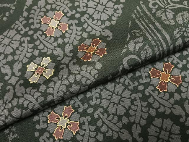 平和屋着物●本場大島紬　染大島　訪問着　吉祥花文　ロング丈　正絹　逸品　未使用　AABH0804fy