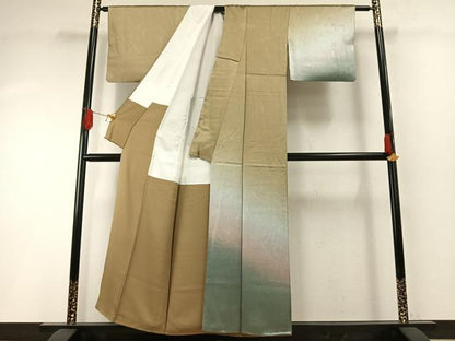 平和屋着物●訪問着　墨流し文様　暈し染め　正絹　逸品　AABH0808fy