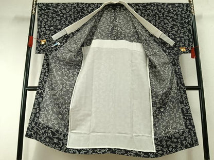 平和屋着物●長襦袢　無双仕立て　鳥獣戯画　洗える着物　未使用　AABH0809fy