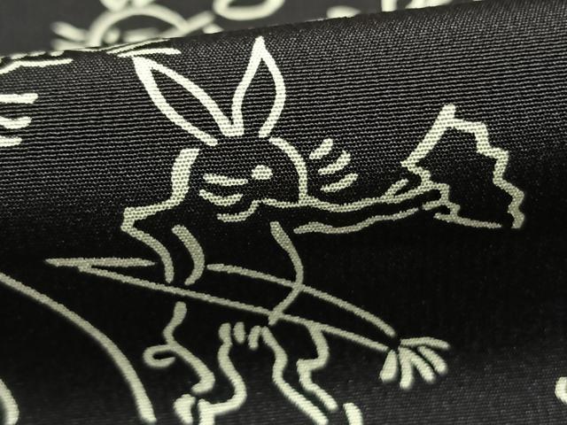 平和屋着物●長襦袢　無双仕立て　鳥獣戯画　洗える着物　未使用　AABH0809fy