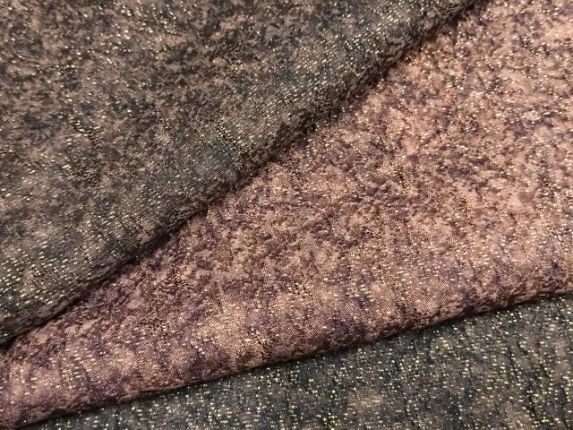 平和屋着物●上質な小紋　霞文　暈し染め　金通し地　正絹　逸品　AABH0810fy
