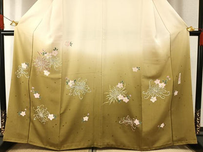 平和屋着物●世界的人形師　辻村寿三郎　ジュサブロー　訪問着　桜菊文　暈し染め　正絹　逸品　AABH0814fy