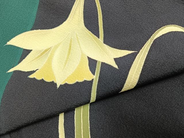 平和屋着物●世界的人形師　辻村寿三郎　ジュサブロー　訪問着　草花文　正絹　逸品　AABH0815fy