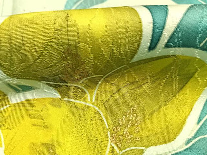 平和屋着物●上質な小紋　地紋起こし　草花文　金彩　正絹　逸品　AABH0819fy