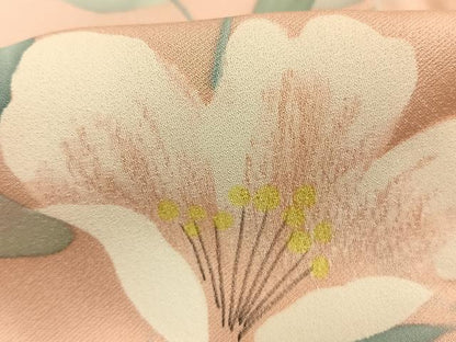 平和屋着物●上質な小紋　手描き　草花文　暈し染め　正絹　逸品　AABH0828fy