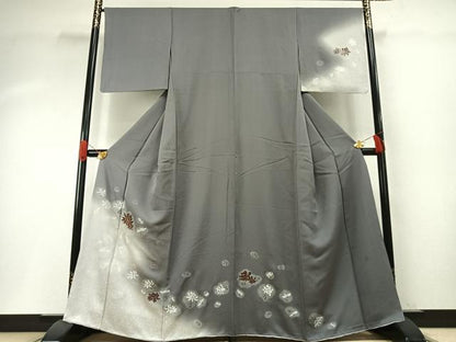 平和屋着物●訪問着　作家物　舞花文　暈し染め　正絹　逸品　AABH0830fy