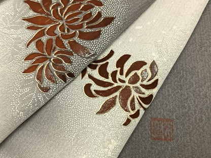 平和屋着物●訪問着　作家物　舞花文　暈し染め　正絹　逸品　AABH0830fy