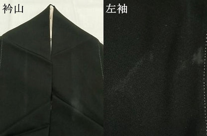 平和屋着物●中国三大刺繍　総刺繍　スワトウ刺繍　汕頭刺繍　黒留袖　扇面花文　金糸　松坂屋扱い　正絹　逸品　AABH0834fy