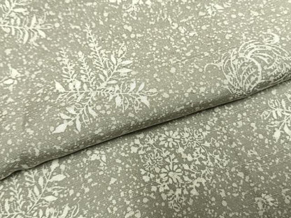 平和屋着物●上質な小紋　紬地　草花文　正絹　逸品　AABH0835fy