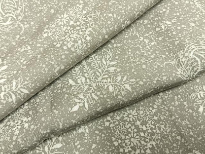平和屋着物●上質な小紋　紬地　草花文　正絹　逸品　AABH0835fy
