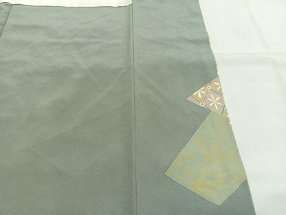 平和屋着物●西彩苑　色留袖　駒刺繍　草花文　金彩　高島屋扱い　正絹　逸品　AABH0837fy