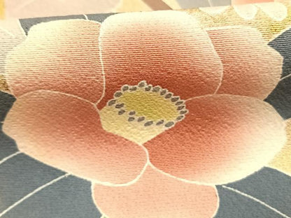 平和屋着物●訪問着　友禅　作家物　枝花文　暈し染め　金彩　正絹　逸品　AABH0840fy