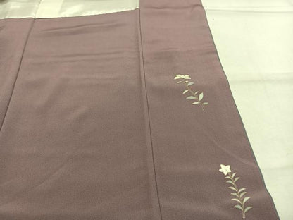 平和屋着物●訪問着　刺繍　貝紫　吉祥花文　暈し染め　金糸　金彩　ロング丈　正絹　逸品　AABH0843fy