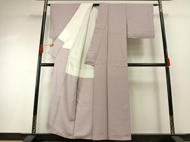 平和屋着物○上質な色無地 白藤色 正絹 逸品 AABH0844fy